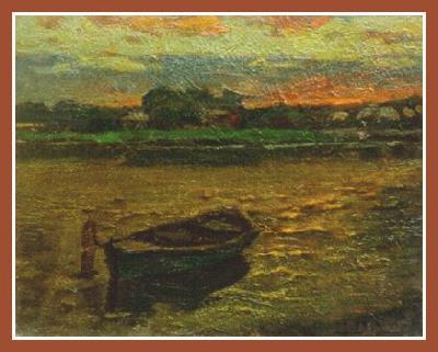 14016 Evening on the river Sura Russian Art Exhibition in Art Danish 2005